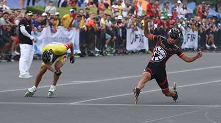 Weltmeisterschaften Inline Speedskating 2016: erster Tag der Straßenwettkämpfe