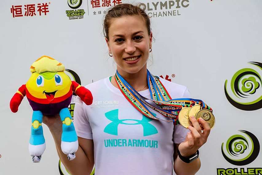 Die ersten Eindrücke von Mona Sing nach ihren Siegen bei den World Roller Games 2017