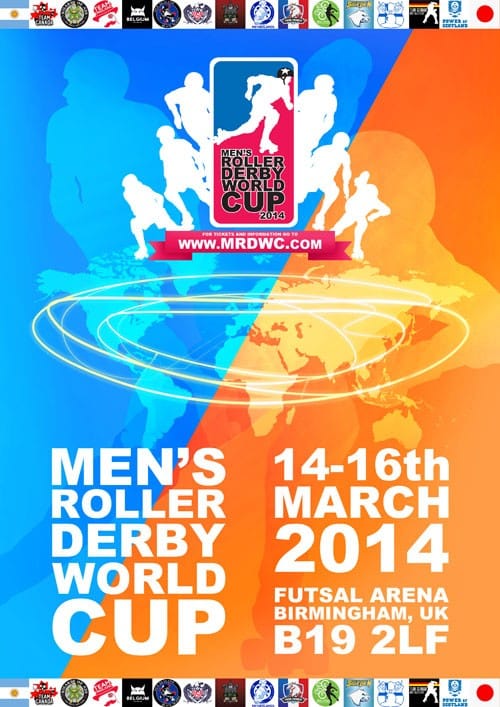 Live: der erste Roller Derby Welt cup der Männer in  verschiedenen Sprachen!