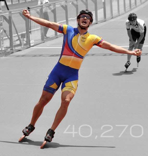 Weltmeisterschaft 2013 Oostende: Andres Munos &#8211; Weltrekord über 500 m