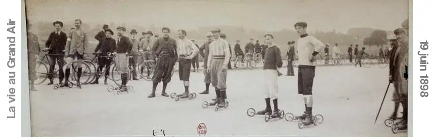 Ein Fußfahrräder rennen in Lonchamp im Jahr 1898
